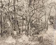 Camille Pissarro Wooded landscape at L-Hermitage,Pontoise painting